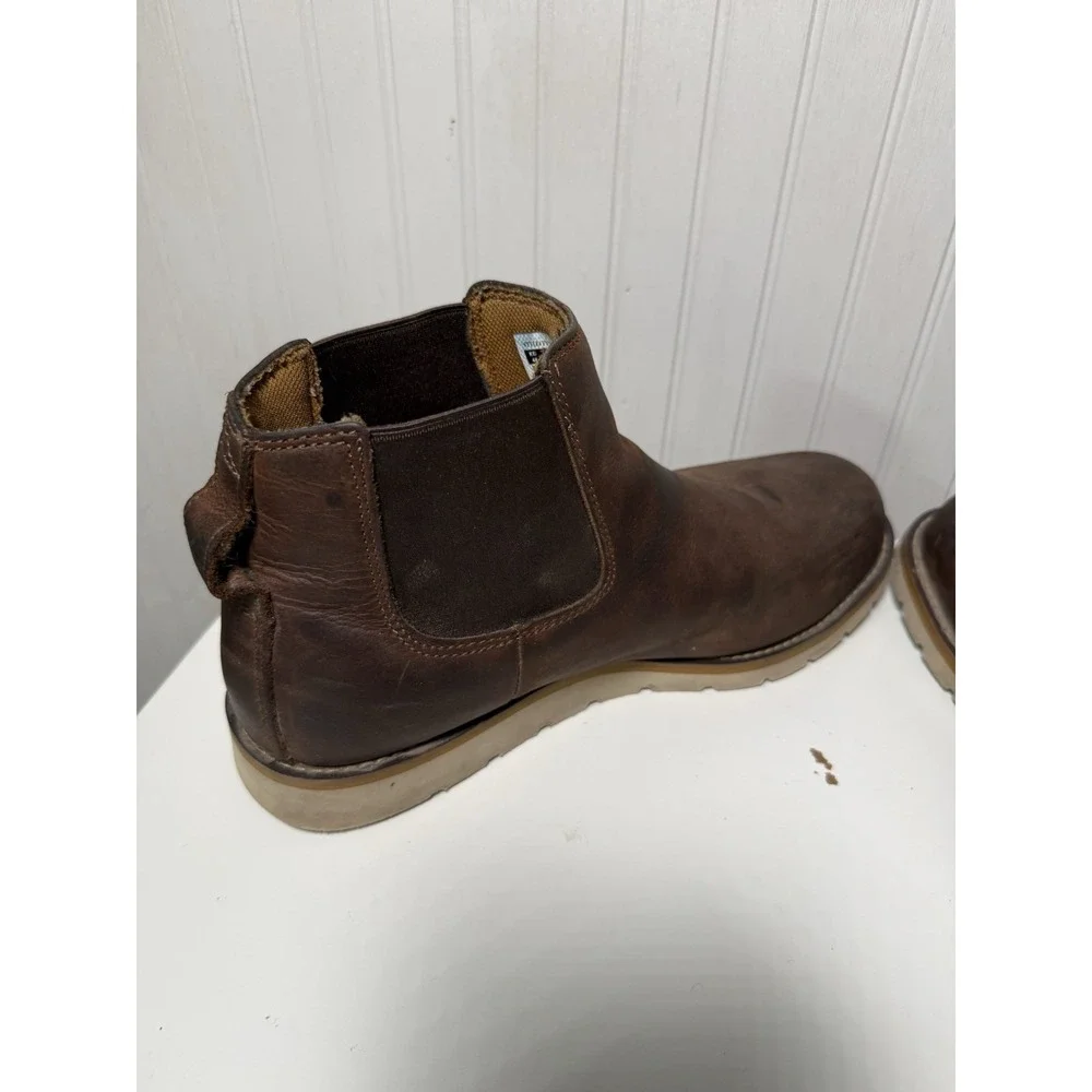 Carhartt Boots Mens 10.5 Brown Wedge Chelsea Steel Toe Workwear